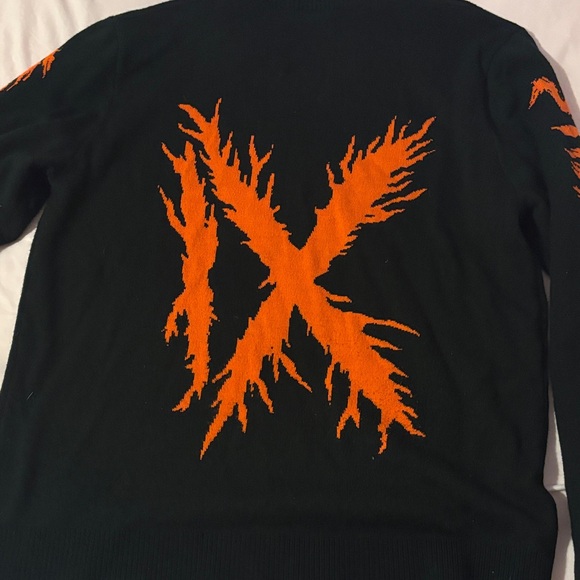 INK MERCH Hot Topic Black and Orange Graphic Crewneck Sweater - Picture 2 of 3